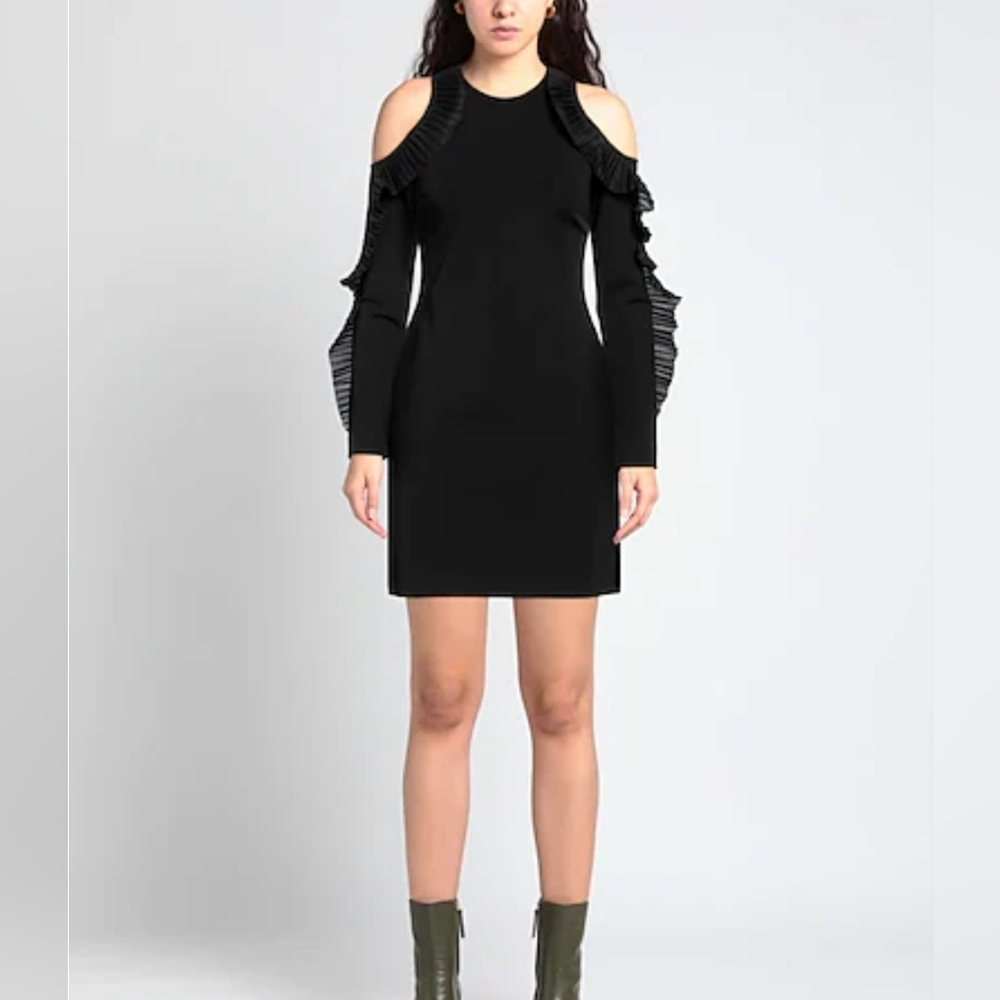 David Koma Black Mini Dress US 2